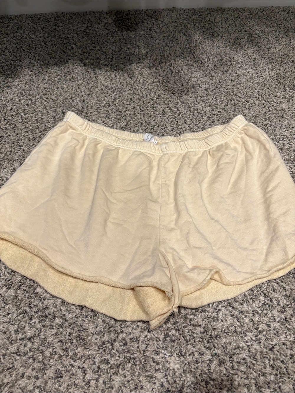 Women's Cream Swear Knit Lounge Shorts